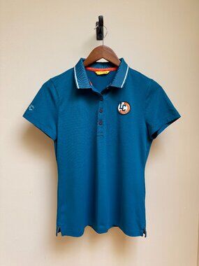 Louis castel womens golf shirt - teal blue